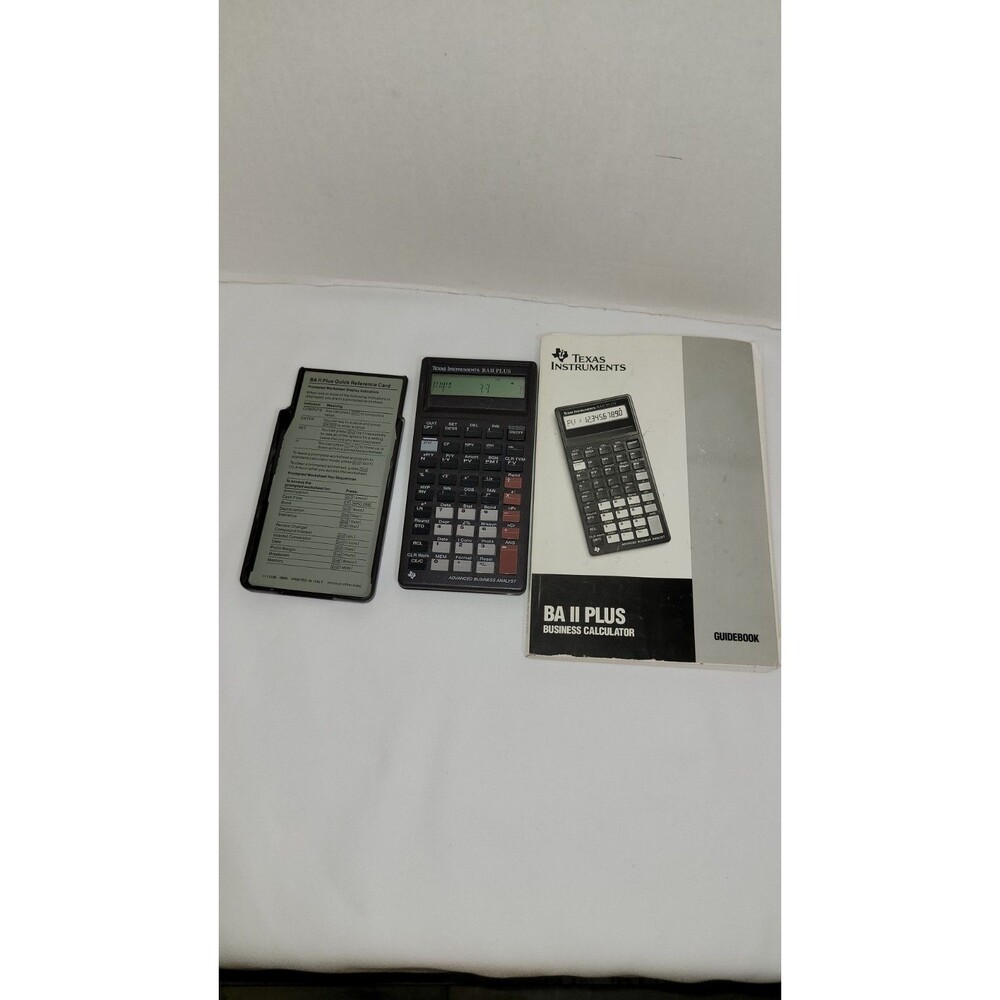 Texas Instruments TI BA II Plus Financial Calculator *Parts Only Cover Manual